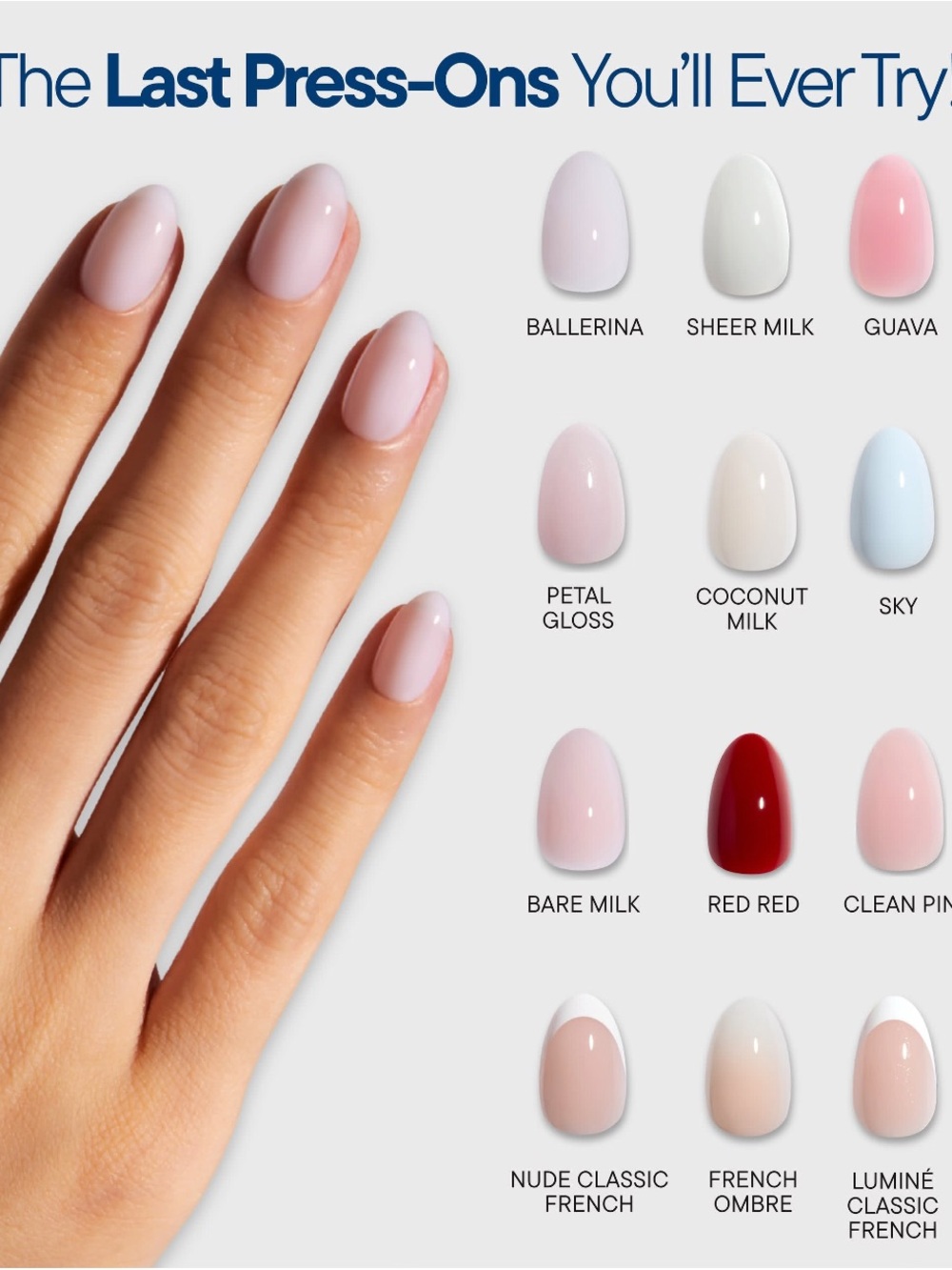 Press-On Nails Set — Cellebritips Buttermilk French (New In Box)